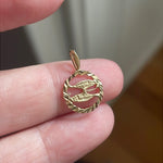 Pisces Pendant - 14k Gold - Vintage