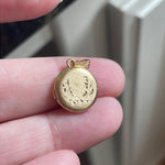 Dainty Round Locket - Gold Filled - Vintage