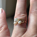 Pearl Cluster Ring - 10k Gold - Vintage