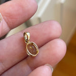 Citrine Pendant - 14k Gold - Vintage