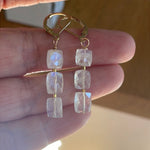 Moonstone Drop Earrings - Gold Filled - Handmade