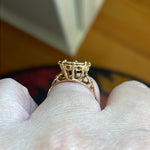 Sagittarius Ring - Zodiac Ring - Flower Shoulders - 14k Gold - Vintage