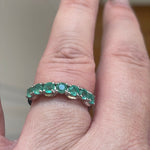 Emerald Eternity Band - 9k Gold - Vintage