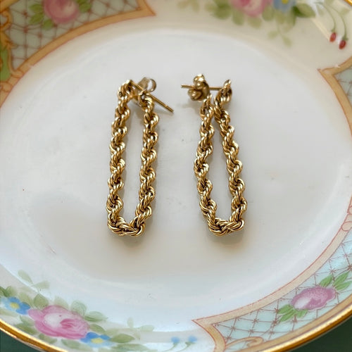 textured-heart-hoop-earrings-14k-gold-vintage – Vintage Paris Jewelry