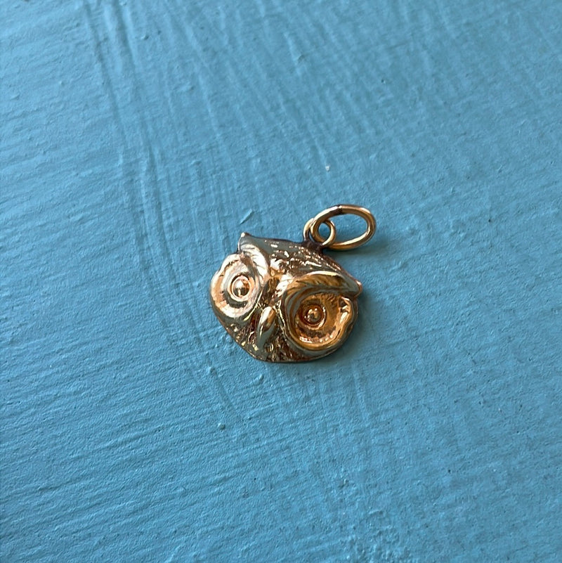 Owl Pendant - 14k Gold - Vintage