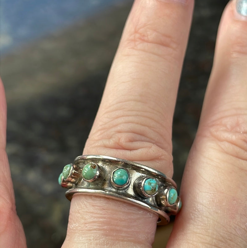 Turquoise Band - Sterling Silver - Vintage