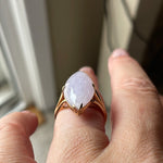 Lavender Jade Ring - 14k Gold - Vintage