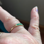 Emerald Band - 10k Gold - Vintage