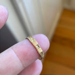 Engraved Star Band - 14k Gold - Vintage