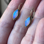 Opal Earrings - Sterling Silver - Vermeil - Vintage