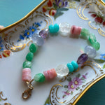 Gemstone Candy Bracelet - Sterling Silver - Handmade