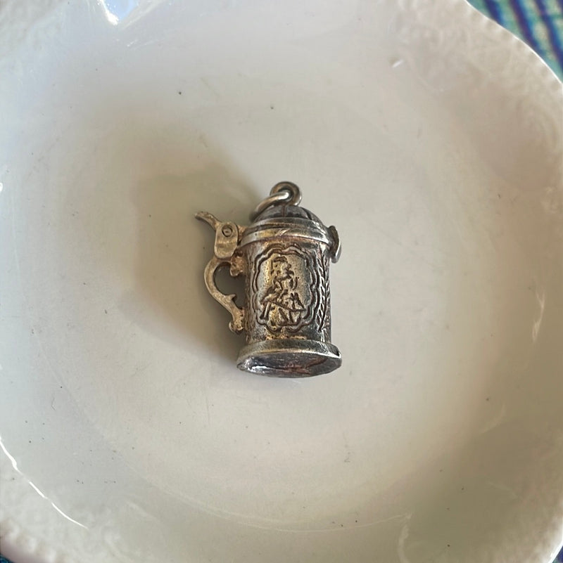 Beer Stein Charm - Sterling Silver - Vintage