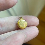 Dainty Round Flower Locket - Gold Filled - Vintage