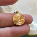 French Pisces Pendant - Zodiac - 10k Gold - Vintage