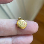 Dainty Round Flower Locket - Gold Filled - Vintage