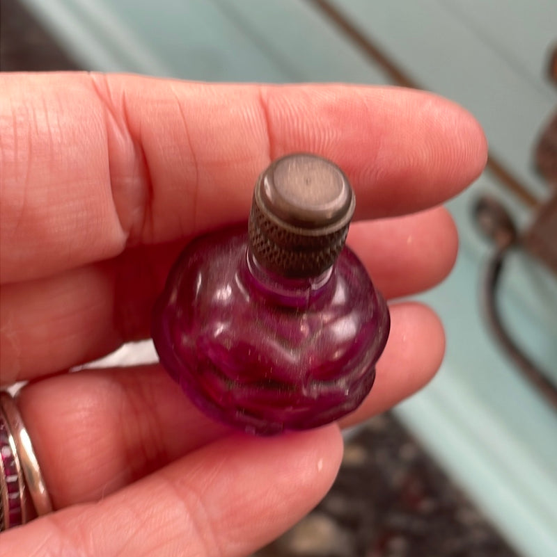Purple Flower Bottle - Vintage