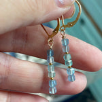 Ocean Cube Earrings - Gold Filled - Handmade