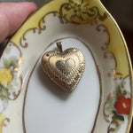 Heart Locket - Yellow Gold Filled - Vintage