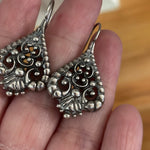 Ornate Earrings - Sterling Silver - Vintage