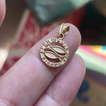 Pisces Pendant - Zodiac - 14k Gold - Vintage