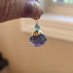 Carved Fluorite Pumpkin Necklace - Gold Filled - Handmade