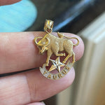 Taurus Pendant - 10k Gold - Vintage