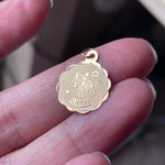 Libra Pendant - Zodiac Pendant - 14k Gold - Vintage