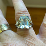 Aquamarine Ring - Sterling Silver - Vintage