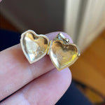 Engraved Heart Locket - 9k Gold - Vintage