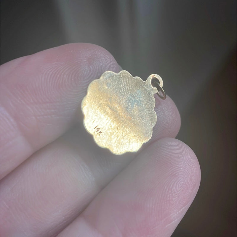 Leo Zodiac Pendant - 14k Gold - Vintage