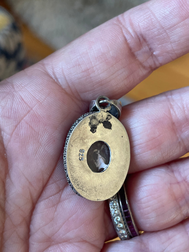 Moonstone Pendant - Sterling Silver- Vintage