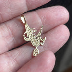 Witch Pendant - 14k Gold - Vintage