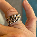 Beaded Bands - Sterling Silver - Vintage (sold separately)