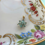 Apatite Flower Pendant - 10k Gold - Vintage