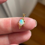 Opal Flourish Pendant - 14k Gold - Vintage