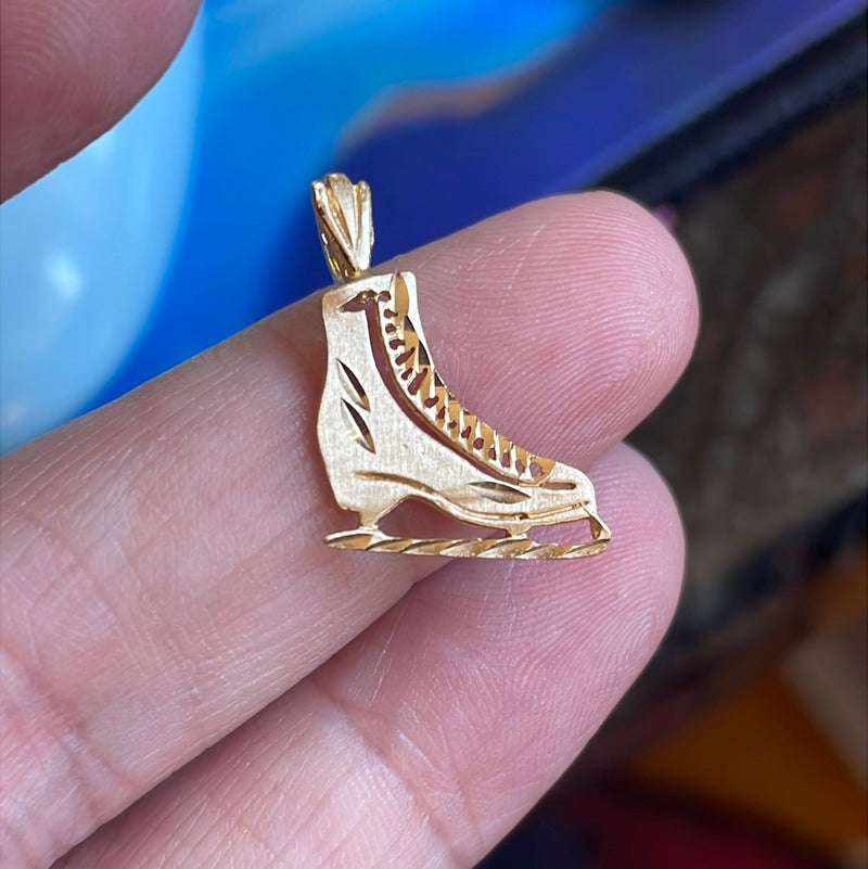 Iceskate Pendant - 14k Gold - Vintage