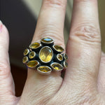 Citrine Ring - Sterling Silver - Vintage