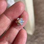 Opal Flower Pendant - 14k Gold - Vintage