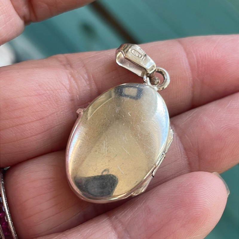 Bird Locket - Sterling Silver - Vintage