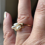 Pearl Cluster Ring - 10k Gold - Vintage