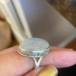 Moonstone Ring - Sterling Silver - Modern