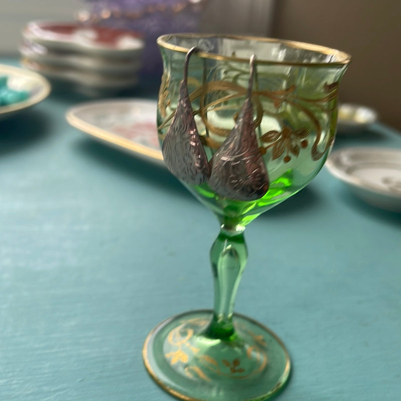 Dainty Hand Painted Glass - Vintage