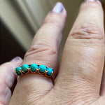 Turquoise Band - 14k Gold - Vintage