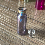 Mini Glass Bottle - Purple - Vintage