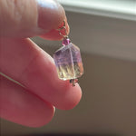 Ametrine Pendant - Tourmaline Accents - 14k Gold - Handmade