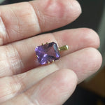 Amethyst Pendant - 10k Gold - Vintage