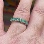 Emerald Eternity Band - 9k Gold - Vintage