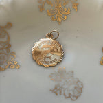 French Pisces Pendant - Zodiac - 10k Gold - Vintage