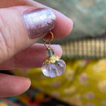 Carved Fluorite Pumpkin Pendant - Gold Filled - Handmade