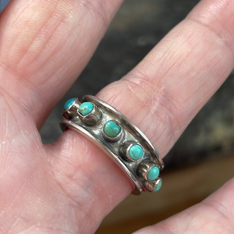 Turquoise Band - Sterling Silver - Vintage